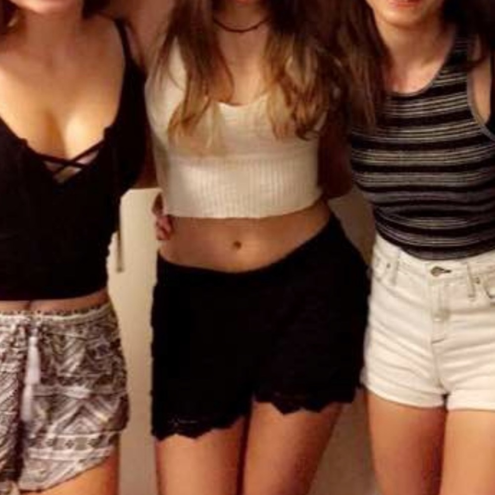 Cream crop top
